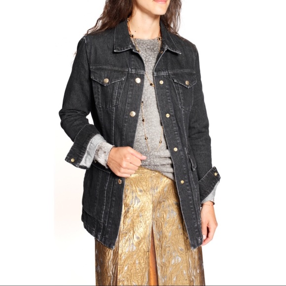 acne black denim jacket